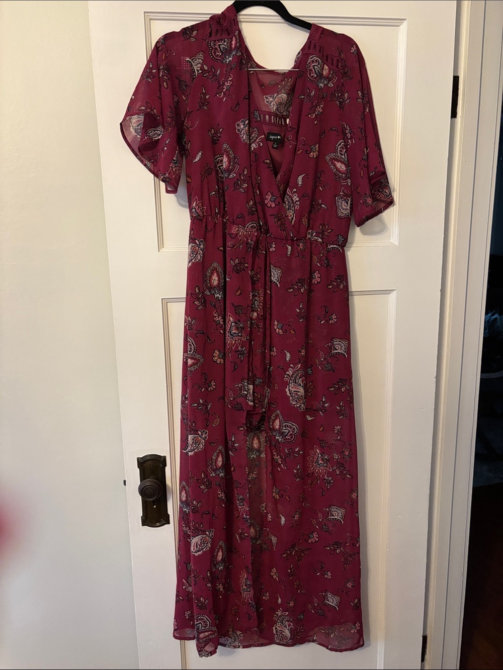 Women's Burgundy Paisley Romper